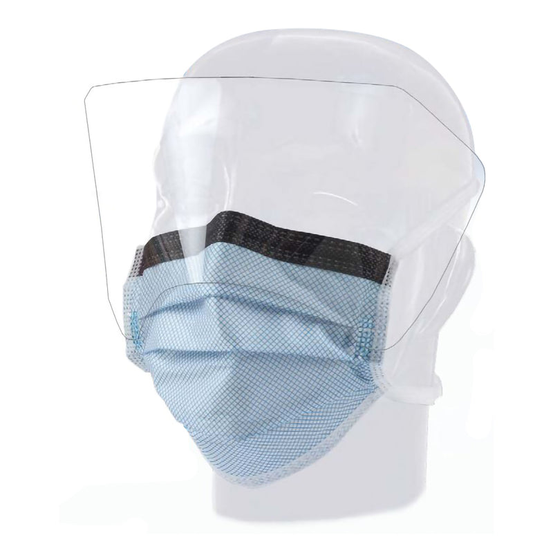 Precept® Fluidgard® Level 3 Surgical Mask With Anti-Fog/Glare Eye Shield, Sold As 100/Case Aspen 15331