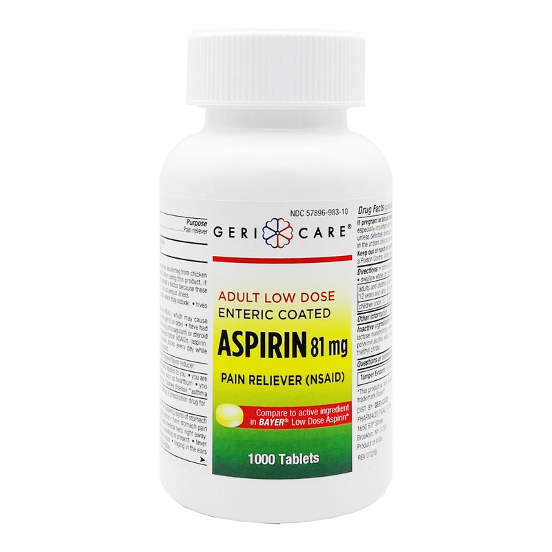 Geri-Care Low Dose Aspirin, Sold As 1/Bottle Geri-Care 981-10-Gcp
