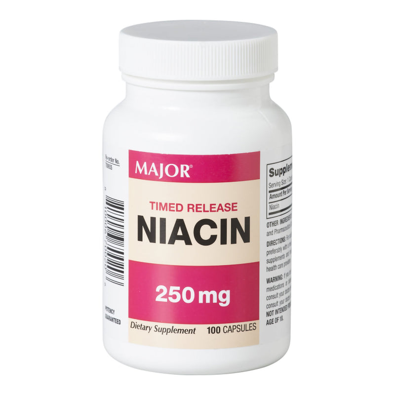 Niacin Tr, Cap 250Mg (100/Bt), Sold As 1/Each Major 10006070020