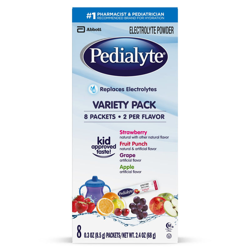 Pedialyte® Electrolyte Powder, Assorted Flavors, Sold As 8/Carton Abbott 07007456091