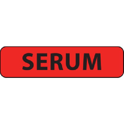 Label Serum1.25X5/16 Fl Red 760/Ea, Sold As 1/Each Precision Mv01Fr0963