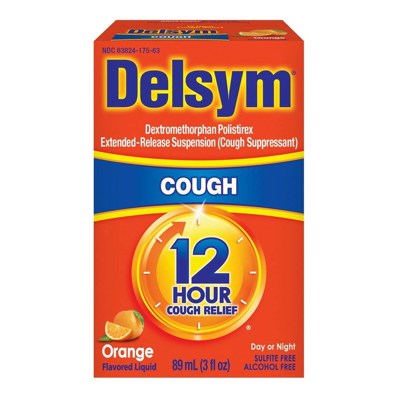 Delsym® 12 Hour Cough Relief, Orange Flavor, Sold As 1/Each Reckitt 63824017563