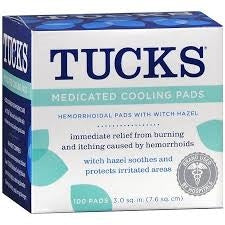 Tucks® Witch Hazel Hemorrhoid Relief, Sold As 100/Box Blistex 04138800730