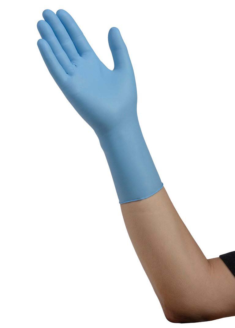 Cardinal Health™ Nitrile Extended Cuff Length Exam Glove, Extra Large, Blue, Sold As 100/Box Cardinal N8854Xpb