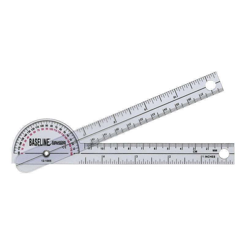 Baseline® 180° Head Plastic Goniometer, 6 Inch Arms, Sold As 1/Each Fabrication 12-1005