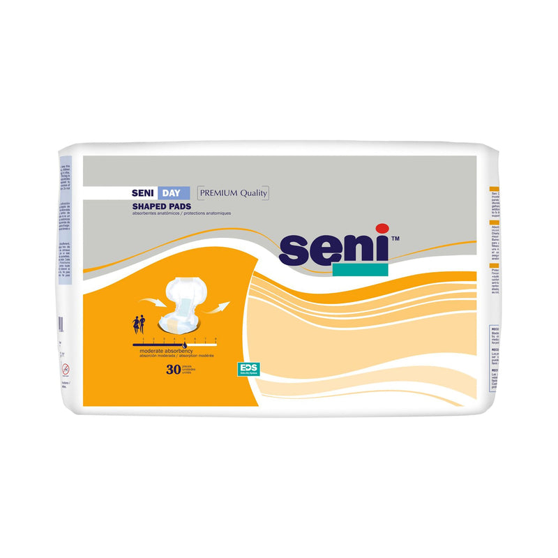 Seni® Shaped Pads Moderate Absorbency Incontinence Liner, 25-Inch Length, Sold As 30/Pack Tzmo S-Un30-Ps1
