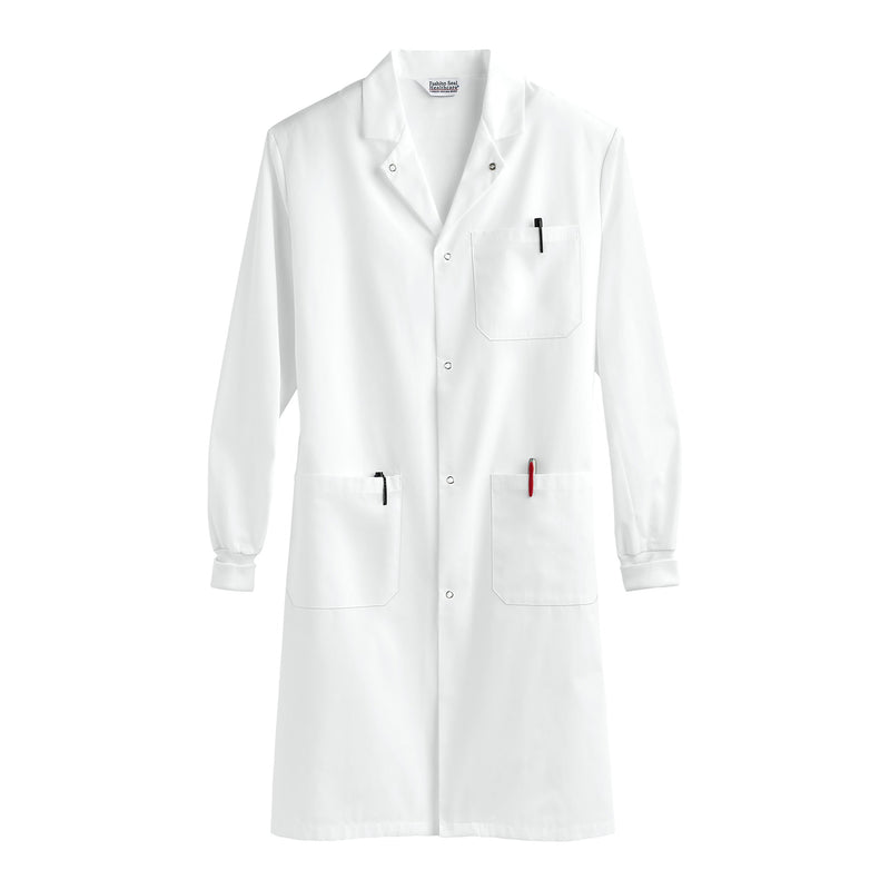 Fashion Seal Healthcare® Knit Cuff Lab Coat, Medium, White, Sold As 1/Each Fashion 439-M