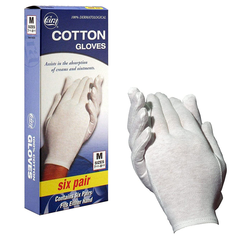 Glove, Cotton Elegant Wht Med 7 1/2"-8 1/2", Sold As 1/Pair Cara 03805600082
