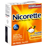 Nicorette, Gum Fruit Chill 2Mg(100/Pk) 9Glaxo, Sold As 1/Box Glaxo 30766785750