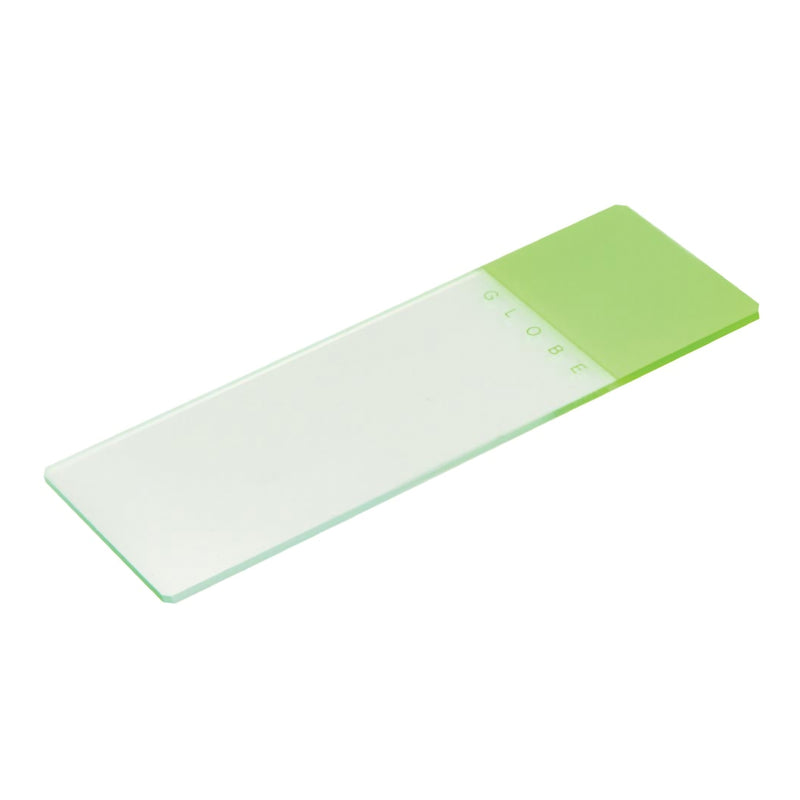 Globe 1324 Series Microscope Slide, Green Frosted End, 25 X 75 X 1.1 Mm, Sold As 1440/Case Globe 1324G