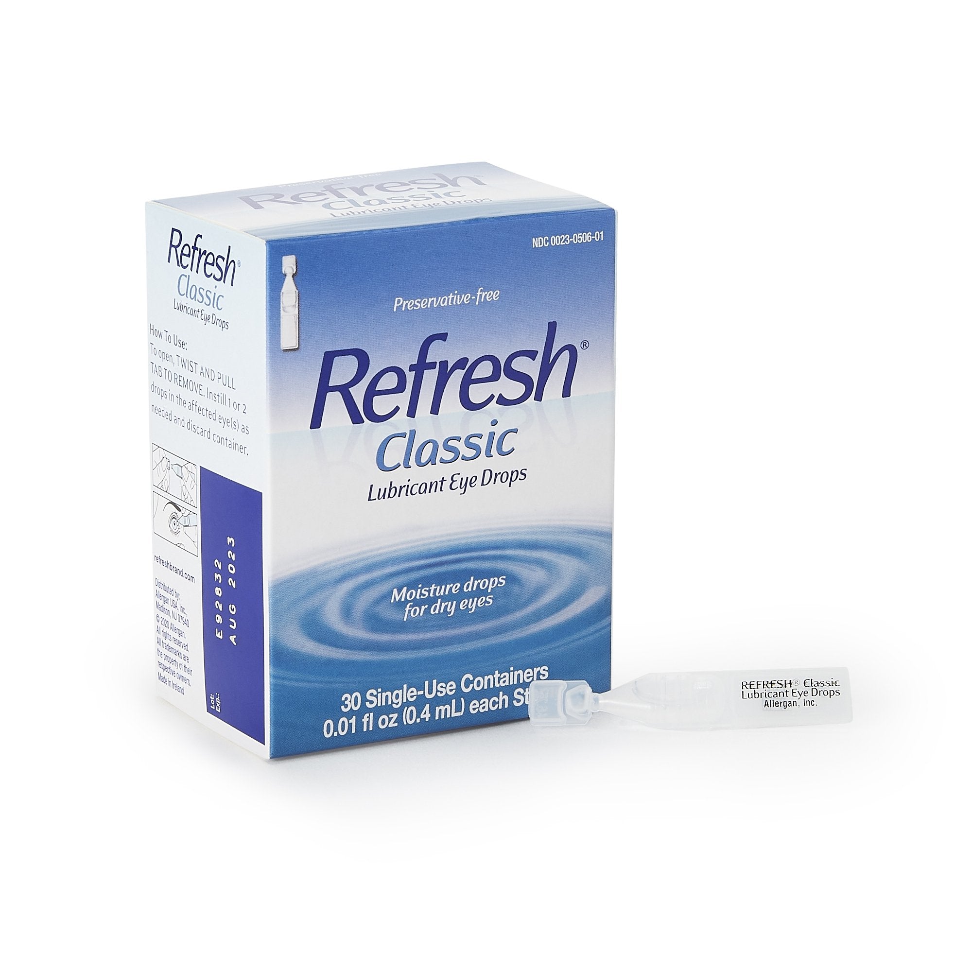 REFRESH® CLASSIC LUBRICANT EYE DROPS SINGLE-USE CONTAINERS, SOLD AS 30 ...