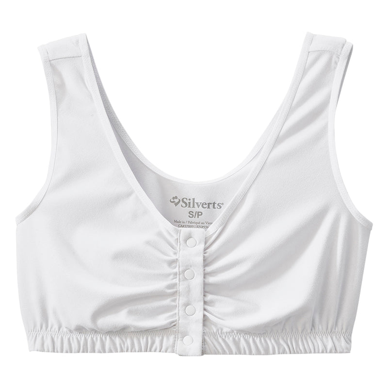 Silverts® Adaptive Front Snap Closure Bra, Medium, White, Sold As 1/Each Silverts Sv18480_Wht_M