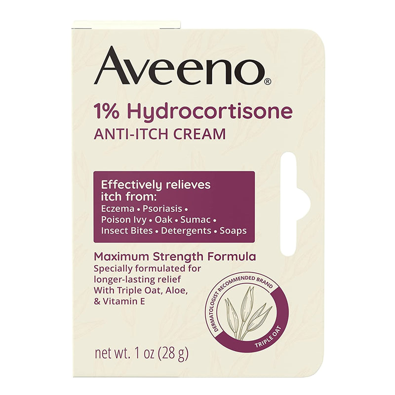 Aveeno, Crm Nat Hydrocortisoneanti-Itch 1Oz, Sold As 1/Each J 38137003658