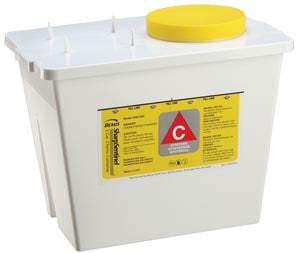 Bemis Chemotherapy Containers. Chemo Container, 2 Gal, White, 30/Cs. , Case