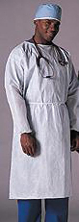 Busse Staff Protection Gowns. Open Back Gown, White, 50/Cs. Gown Polycoated Open Backwh 50/Cs, Case