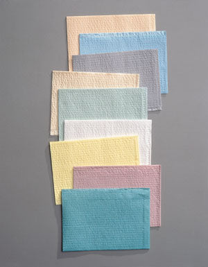 Tidi 3-Ply Tissue/Poly Towel & Bib. Towel Professional Polyback13X18 Wht 3Ply 500/Cs, Case