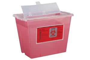 Bemis Sharps Containers. Sharps Container, 2 Gal, Translucent Red, 30/Cs. , Case