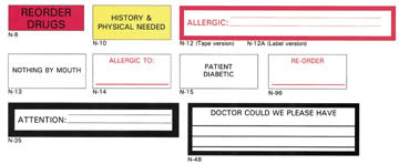 Timemed Patient Chart Tape/Labels. , Roll