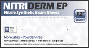 Innovative Nitriderm® Ep Nitrile Synthetic Powder-Free Exam Gloves. Glove Nitrile Xtra Protect Pf4 Blu Lg 100/Bx 10Bx/Cs (Nep4), Case