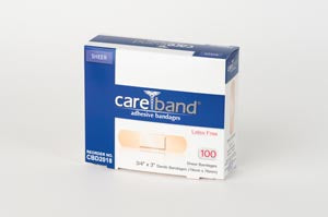 Aso Careband™ Sheer Adhesive Strip Bandages. Bandage Adh Sheer 3/4X3100/Bx 12Bx/Cs, Case