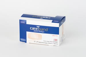 Aso Careband™ Sheer Adhesive Strip Bandages. Bandage Adh Sheer 2X4 Xl50/Bx 12Bx/Cs, Case