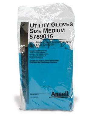 Ansell Latex/Nitrile Blend Utility Gloves. Glove Utility Latex/Nitrilelg 12Pr/Bx 4Bx/Cs, Case