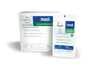 Ansell Encore® Powder-Free Orthopaedic Sterile Surgical Gloves. Glove Surgical Encore Ortho Pfst Sz 7 50Pr/Bx 4Bx/Cs, Case