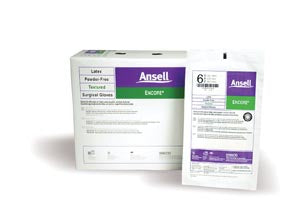 Ansell Encore® Powder-Free Sterile Surgical Gloves. Glove Surgical Encore Pf Latexsz 5.5 50Pr/Bx 4Bx/Cs, Case
