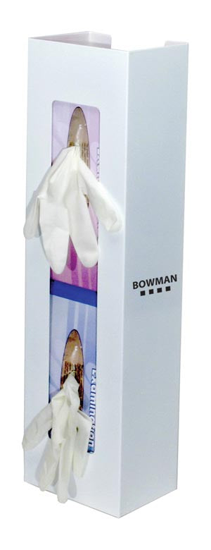 Bowman Vertical Glove Dispensers. Dispenser Glove Wht Enamel2 Bx, Each