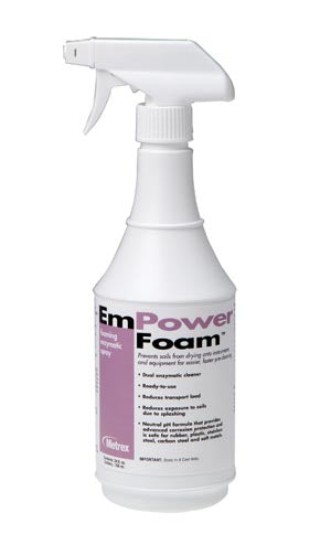Metrex Empower™ Foam Foaming Enzymatic Spray. Empower Foam Spray 24 Oz12/Cs, Case