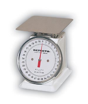 DETECTO MECHANICAL 6" DIAL TYPE PORTION SCALES, INTERNAL-NOT ON 2023 PL-PORTION SCALES, FIXED DIAL, PAINTED FINISH, 16 OZ X ¼ OZ, PT-1