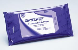 Kimberly-Clark Alcohol Wipes. Kimtech Pure W4, Cl4 Presat Alcohol Wipe, White, 9" X 11", 40/Pk, 10 Pk/Cs (Products Cannot Be Sold On Amazon.Com Or Any