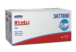 Kimberly-Clark Wypall® Wipers. Wypall X60 Hydroknit™ Wipers, ¼ Fold, 11" X 23", White, 100/Pk, 9Pk/Cs (24 Cs/Plt) (Products Cannot Be Sold On Amazon.C