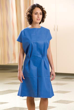 Graham Medical Non-Woven Examination Gown. Gown Exam Nw 30X42 Blu Sewnshouldr W/Belt (70234N) 50/Cs, Case
