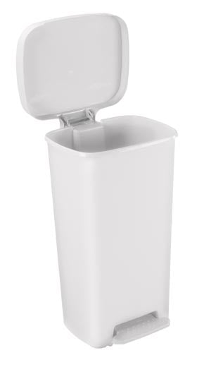 Brewer Waste Cans - Plastic. Waste Can, 52 Qt, Rectangular, White. , Each