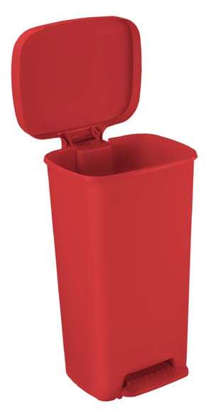 Brewer Waste Cans - Plastic. Waste Can, 52 Qt, Rectangular, Red. , Each