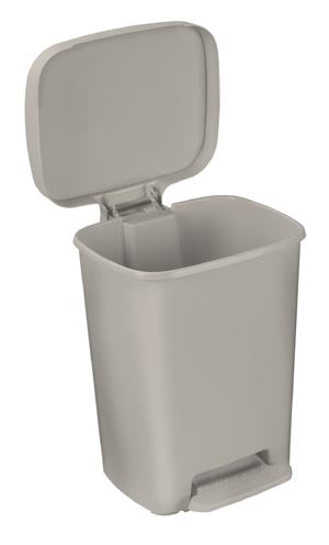 Brewer Waste Cans - Plastic. Waste Can, 32 Qt, Rectangular, Beige. , Each