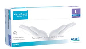 Ansell Micro-Touch® Nitrile E.P. Textured Examination Gloves. Glove Exam Md Pf Nitrile100/Bx 10Bx/Cs, Case