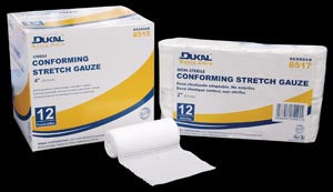 Dukal Basic Conforming Stretch Gauze. Gauze Conforming Stretch 2St Basic 12/Bg 8Bg/Cs, Case