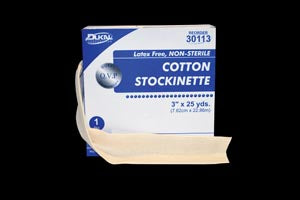 Dukal Cotton Stockinette. Stockinette, 6" X 25 Yds, Cotton, 6 Rl/Cs. Stockinette Cotton Lf 6X25Ydns 6/Cs, Case