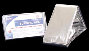 Dukal Emergency Blankets. Survival Wrap, 52" X 84", Silver, Heat Reflective, 250/Cs. Blanket Survival Wrap Silver52X84 Ns 250/Cs, Case