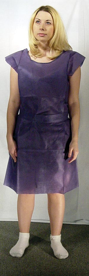 Dukal Patient Exam Gowns. Patient Gown Deluxe, One Size, Reinforced Neck, Dark Blue, 10/Bg, 5 Bg/Cs. Gown Exam Patient Deluxe Dkblu 10/Bg 5/Bg, Case