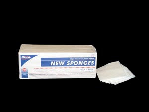 Dukal New Sponges. Sponge, 4" X 4", Non-Woven New Sponge, Non-Sterile, 4-Ply, 200/Bg, 10 Bg/Cs (50 Cs/Plt). Sponge 4X4 4Ply Ns 200/Bg10Bg/Cs, Case