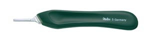 Miltex Scalpel Handles. 5 Scalpel Handle, 5", Plastic Handle, Green, Fits Blade Sizes 10, 11, 12, 12B, 15 & 15C. , Each
