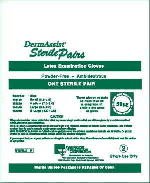 Innovative Dermassist® Powder-Free Sterile Latex Exam Gloves. Glove Exam Latex St 2S Pf Md50Pr/Bx 4Bx/Cs, Case