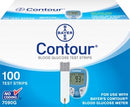 Ascensia Contour Blood Glucose Monitoring System. Strips Test Blood Glucoseuse W/9545 Meters 100/Bx Nr, Box