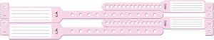 Medical Id Solutions Mother-Baby Wristband Sets. Wristband 4 Prt Mom-Baby Setinsert Cust Pink 100/Bx, Box