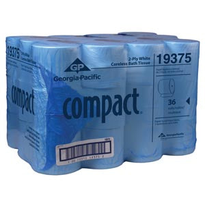 Georgia-Pacific Compact® Coreless Bathroom Tissue. Tissue Bathroom Compactcoreless Wht 2Ply 36/Cs, Case