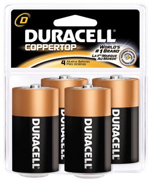 Duracell® Coppertop® Alkaline Retail Battery With Duralock Power Preserve™ Technology. Battery Alkaline Coppertop Drtl 4Pk 12Pk/Cs Upc 03361, Case
