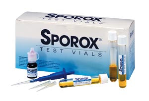 Sultan Sporox® Test Vials. Sporox Test Vials Intro Kit: (30) Test Vials, Bottle Of Indicator Solution, Pipettor, (30) Disposable Pipette Tips, 1 Kit/B